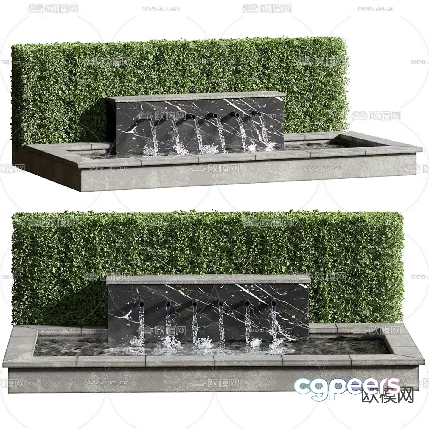 Garden Sketch Waterfall Sketch 3D Model