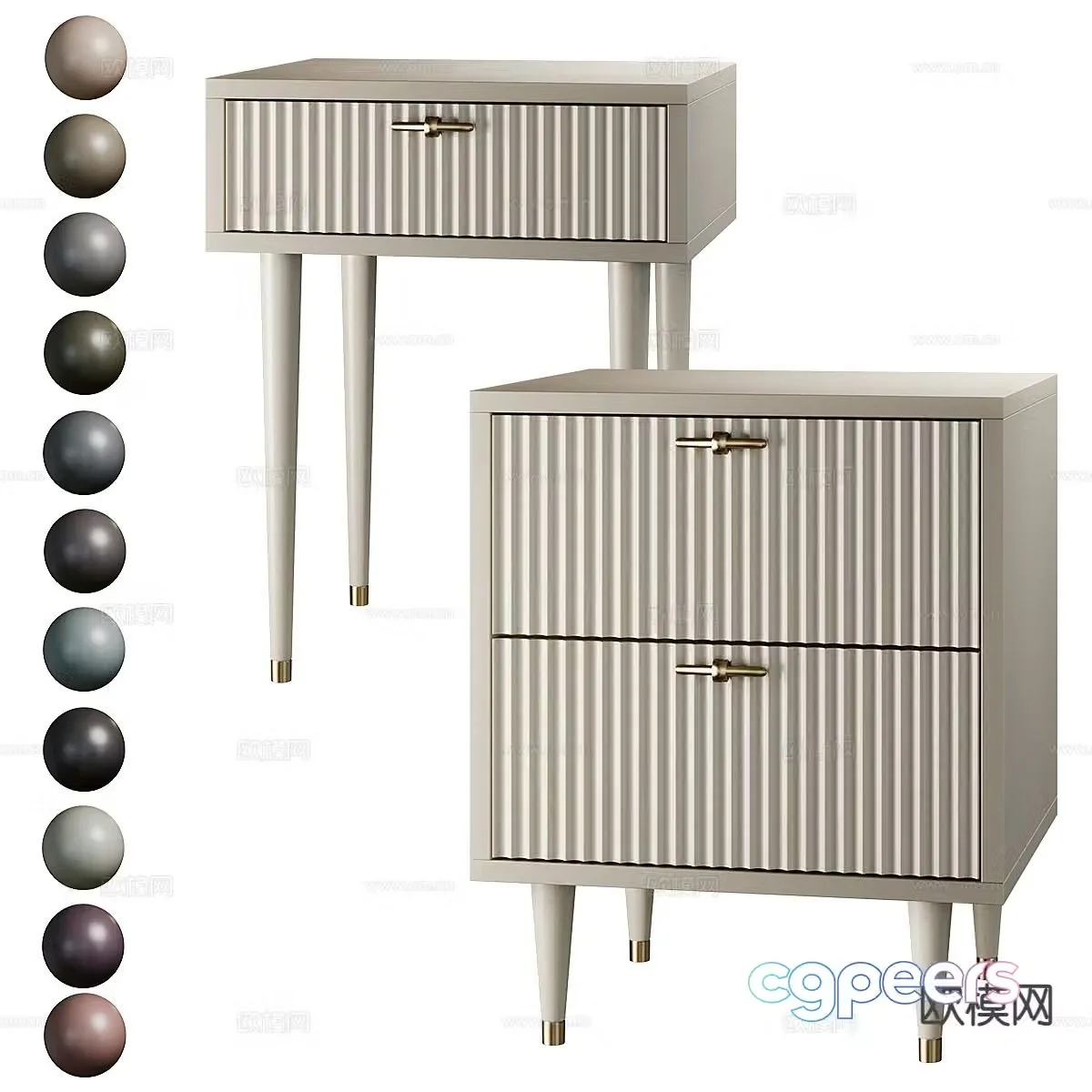 Simple bedside table 3d model