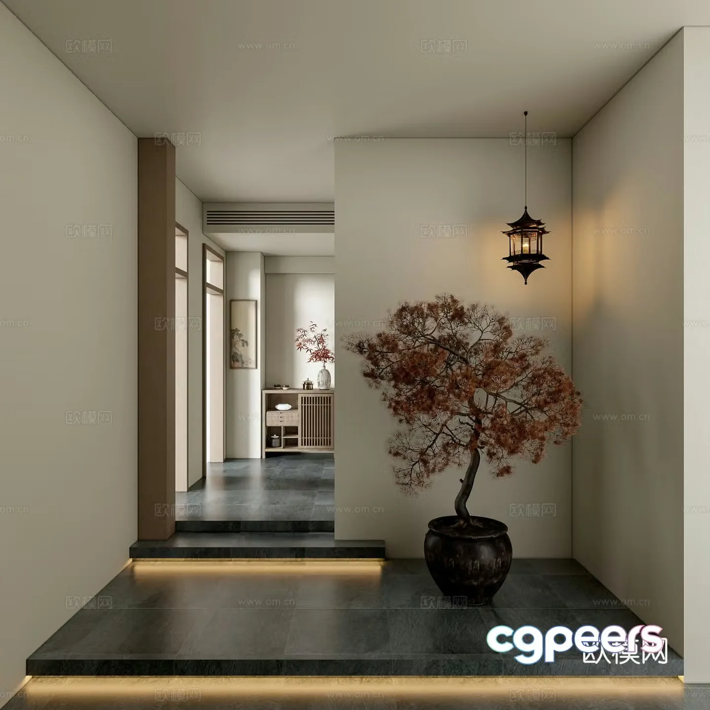 New Chinese style entrance 3D model