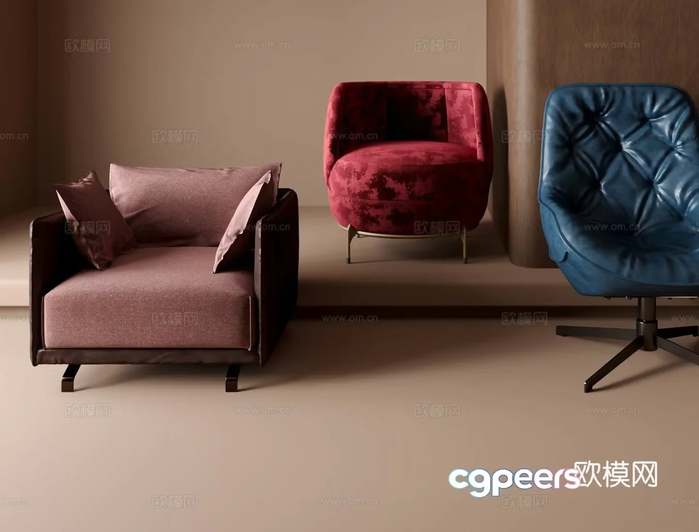 Single sofa 3d model