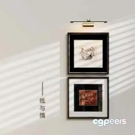 Two Framed Pictures On A Wall 3D Model – 2481 – CORONA Render