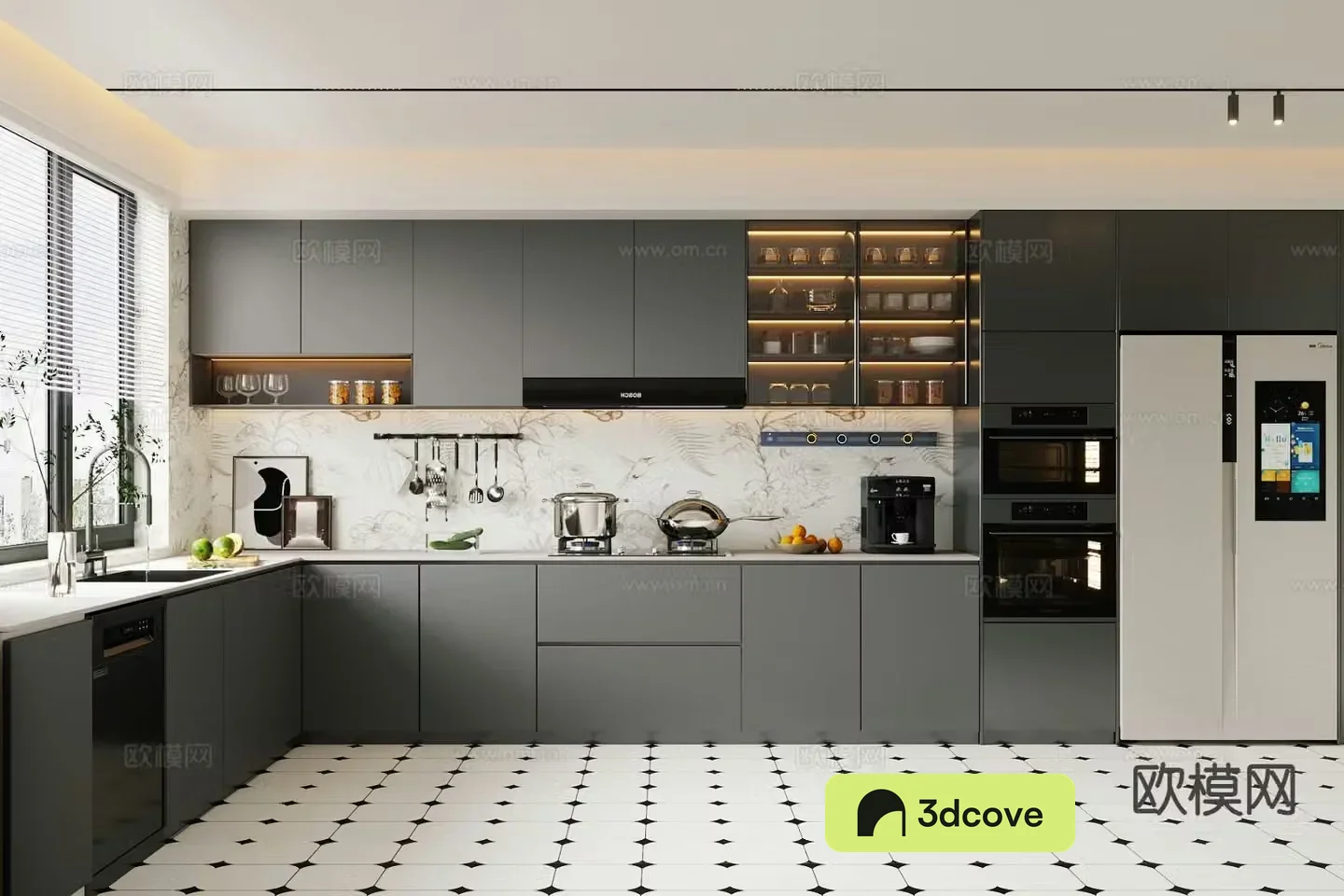 Modern open kitchen