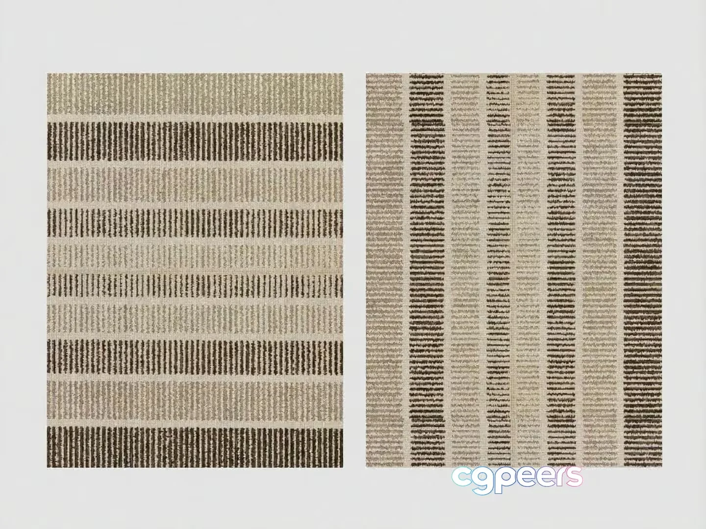 Two Rugs With A Striped Pattern 3D Model – 12343 – VRAY Render