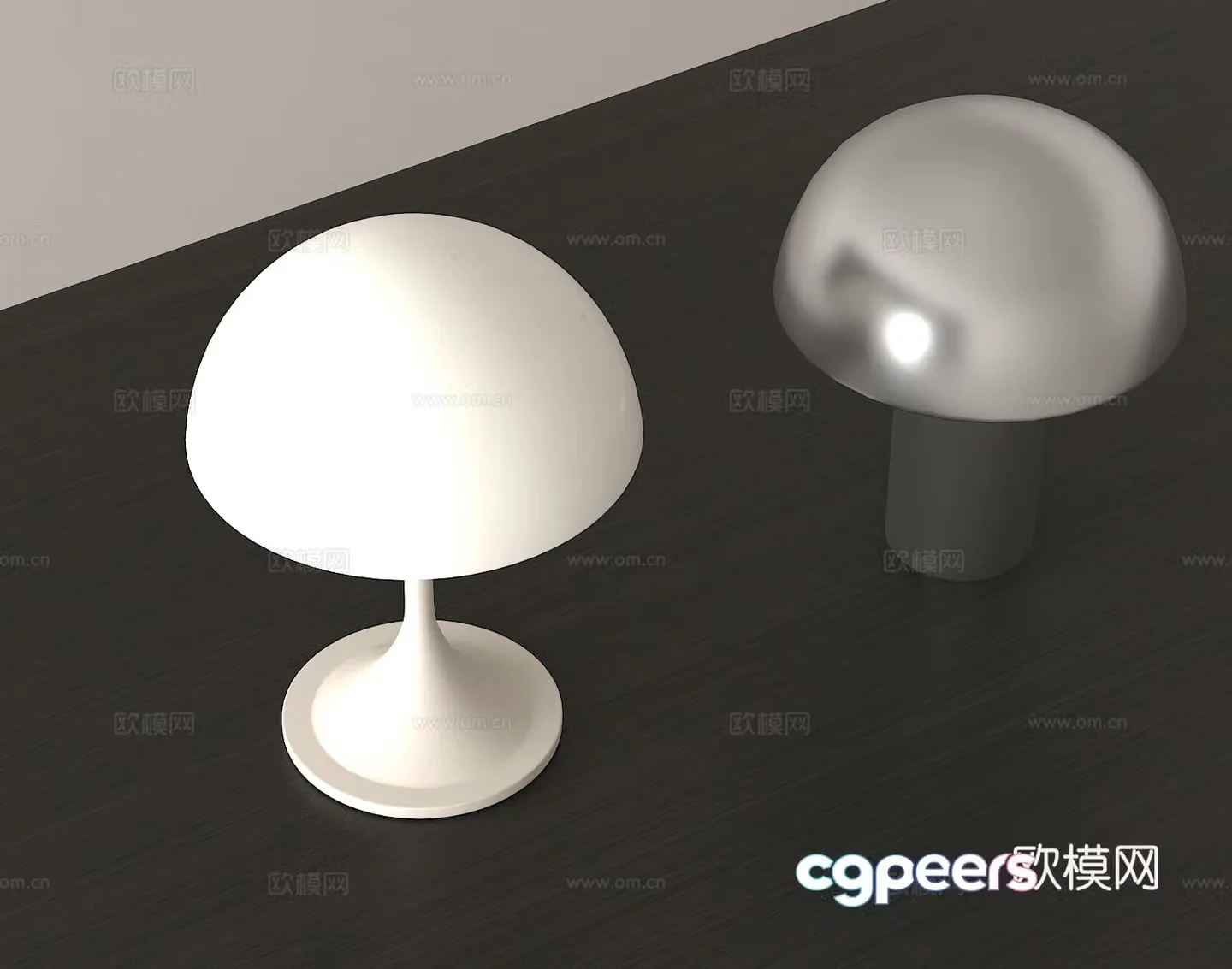 Mushroom desk lamp creative lighting modern simple lamp desktop decoration lamp cute styling lamp 3D model
