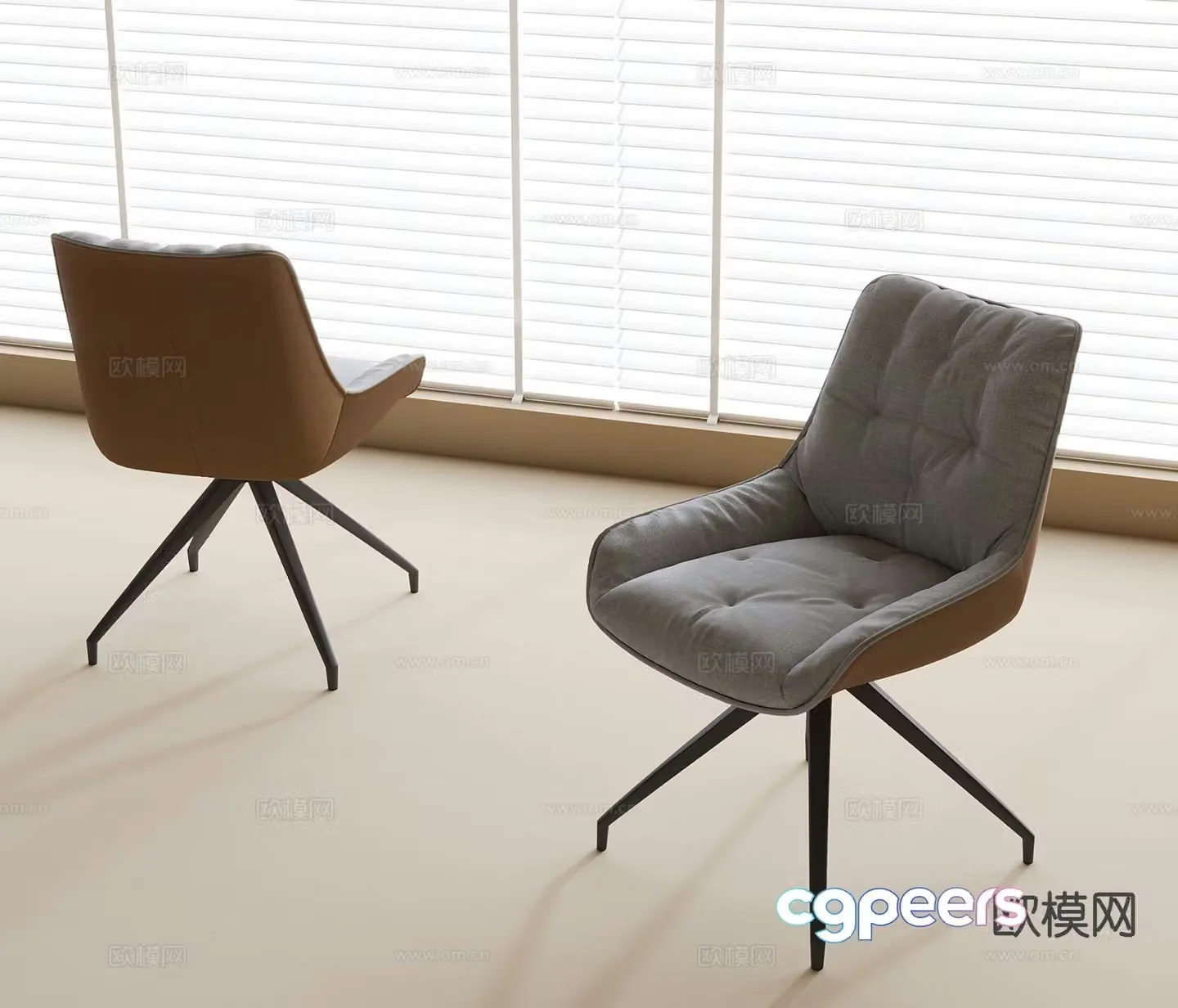 Modern office chair shift chair staff chair 3d model