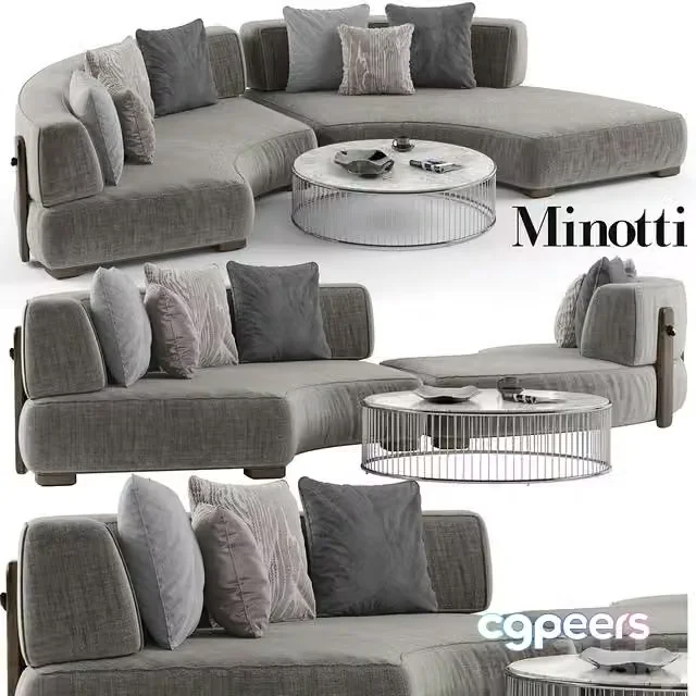 3ds Max Free – Minotti Florida sofa set 1