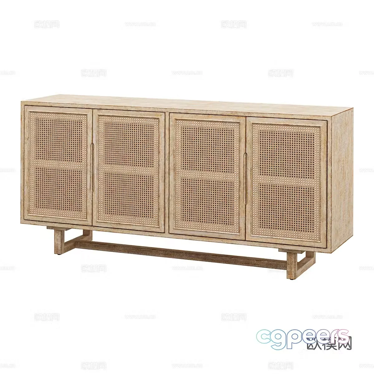 Nordic simple decorative side cabinet side cabinet simple cabinet low cabinet wooden cabinet 3d model