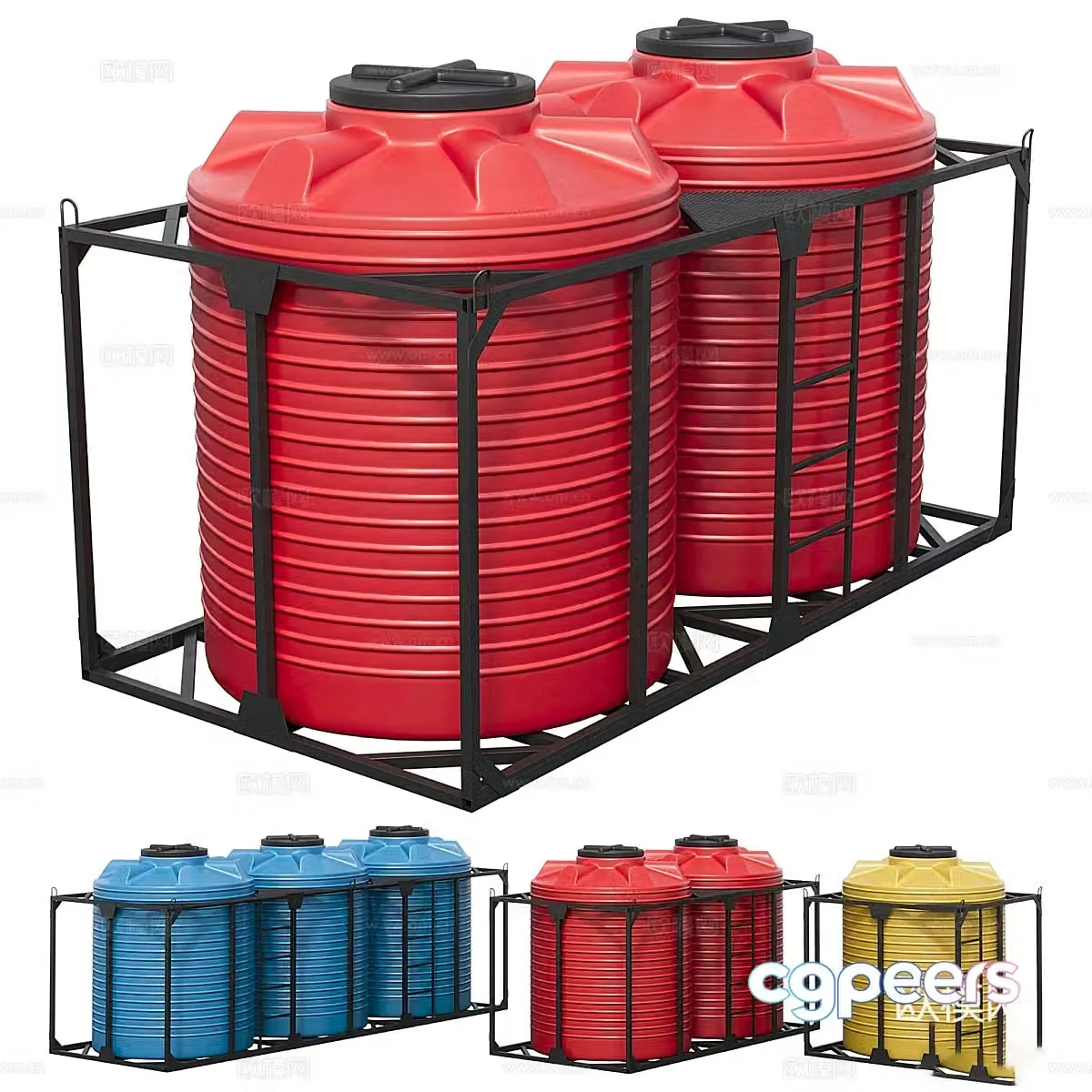 Plastic barrel Transport barrel Transport container 3d model