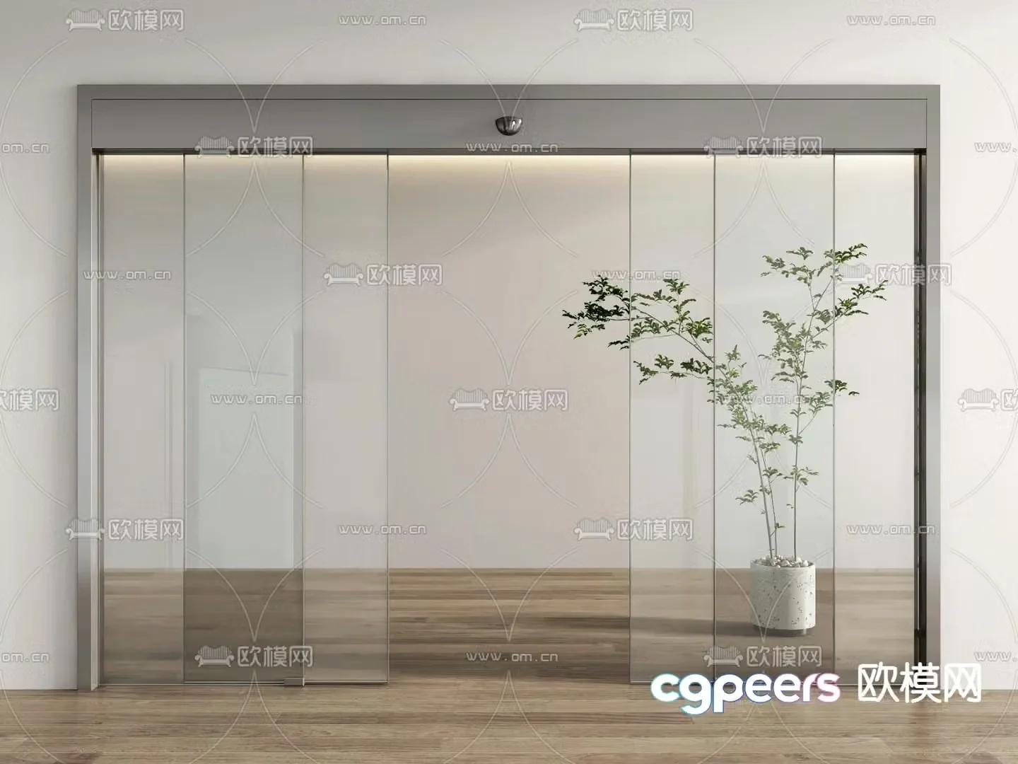 Modern Induction Door Electric Induction Door 3D Model