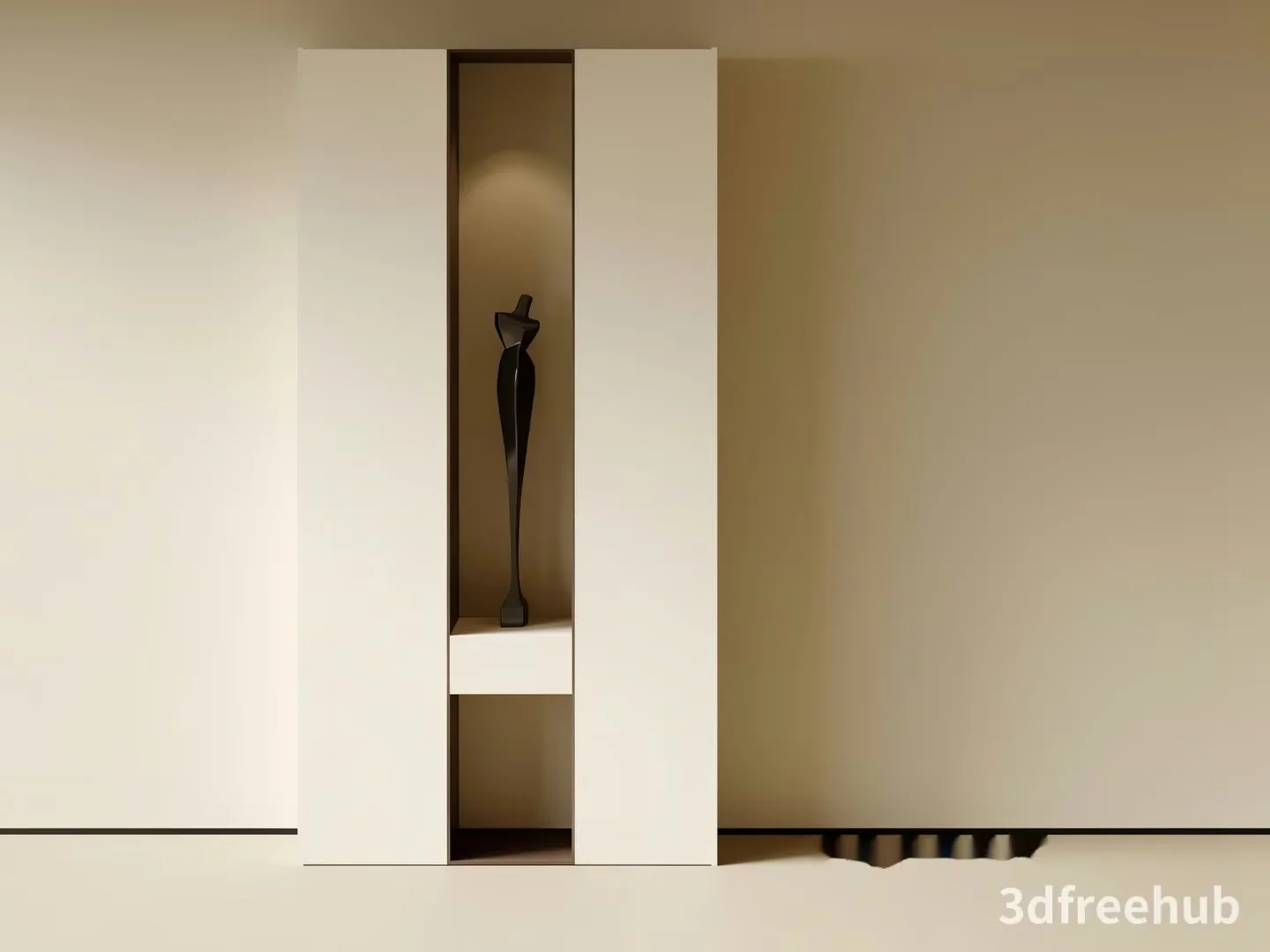 A Black Sculpture Of A Woman 3D Model – 19944 – VRAY Render
