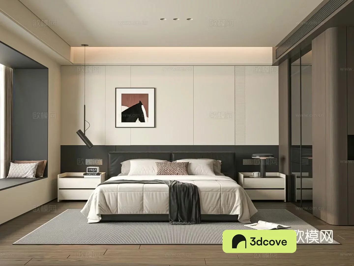 Modern light luxury bedroom Modern Italian bedroom