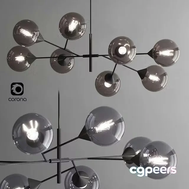 3ds Max Free – Giorgetti Kendama 8 lamps