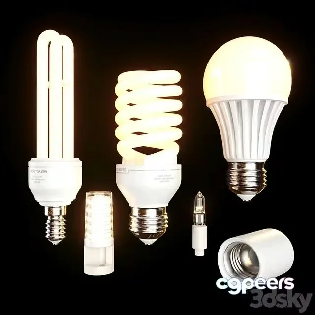 3ds Max Free – Energy saving lamps set