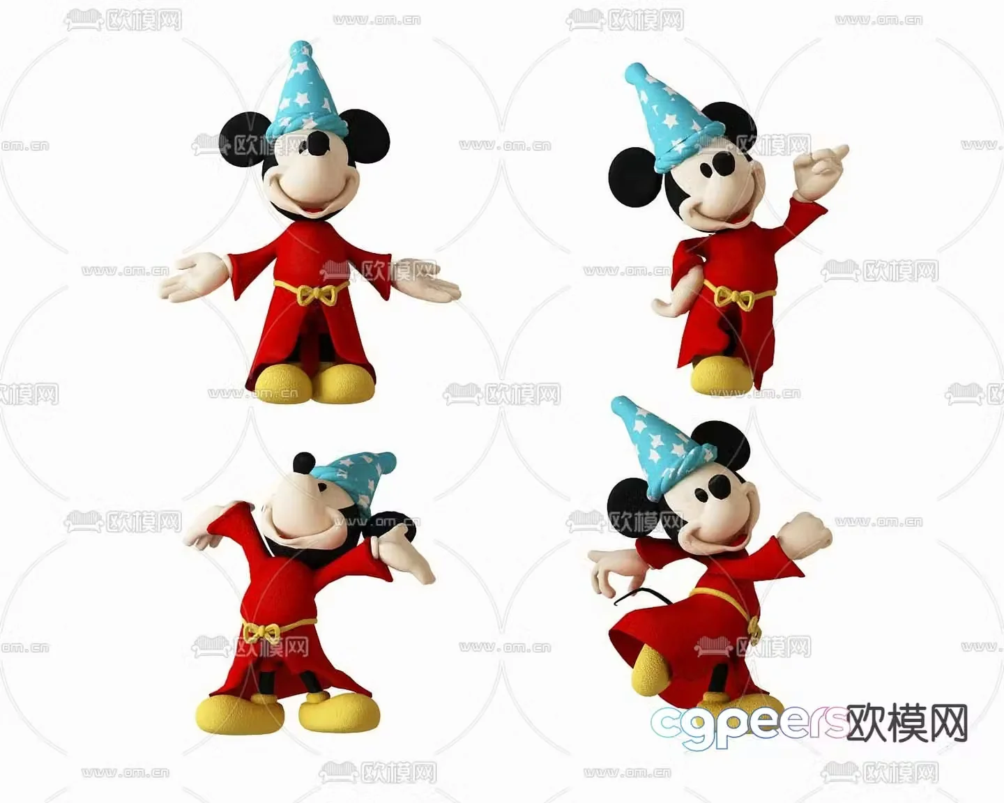 Modern Mickey doll toy 3d model