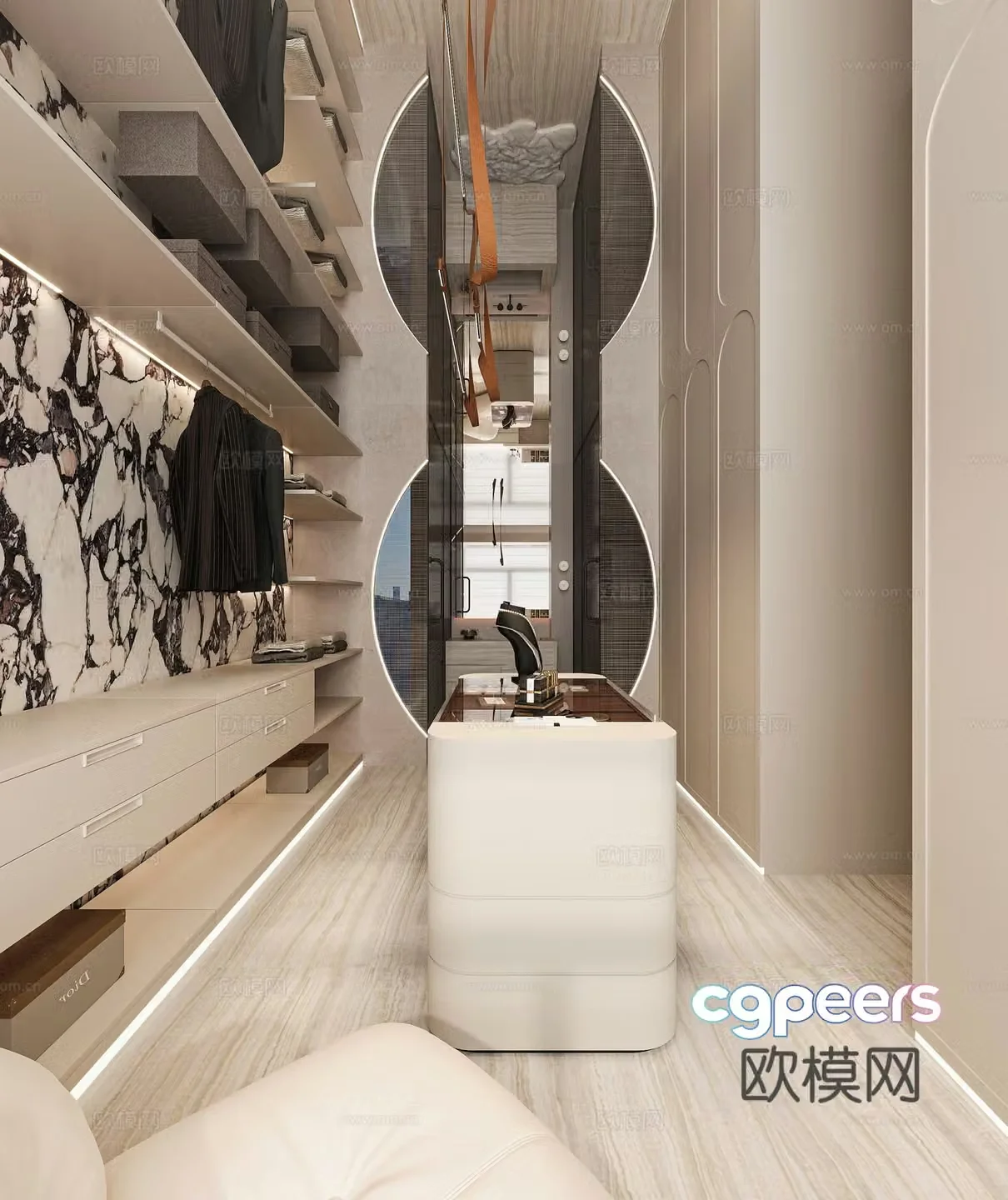 Modern cloakroom 3d model