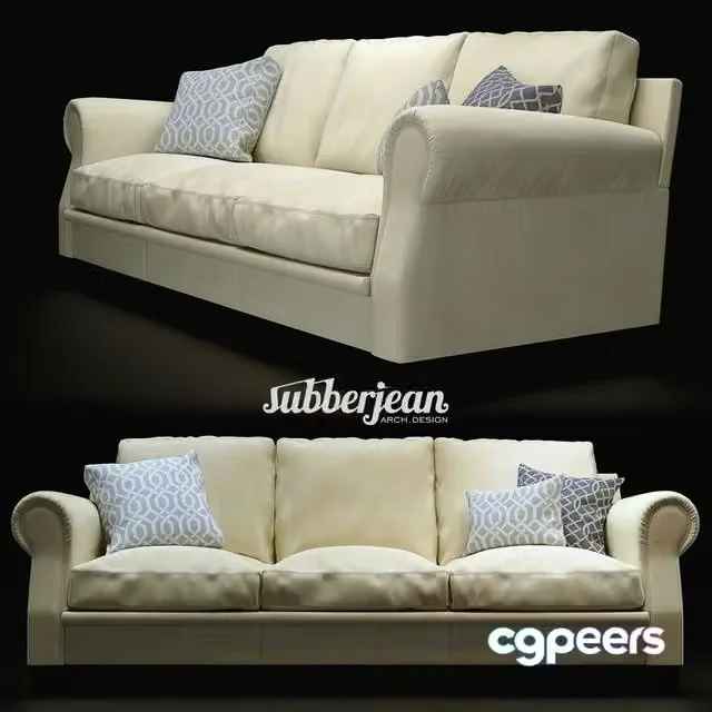 3ds Max Free – Poltrona Frau Austen Sofa 3 seat