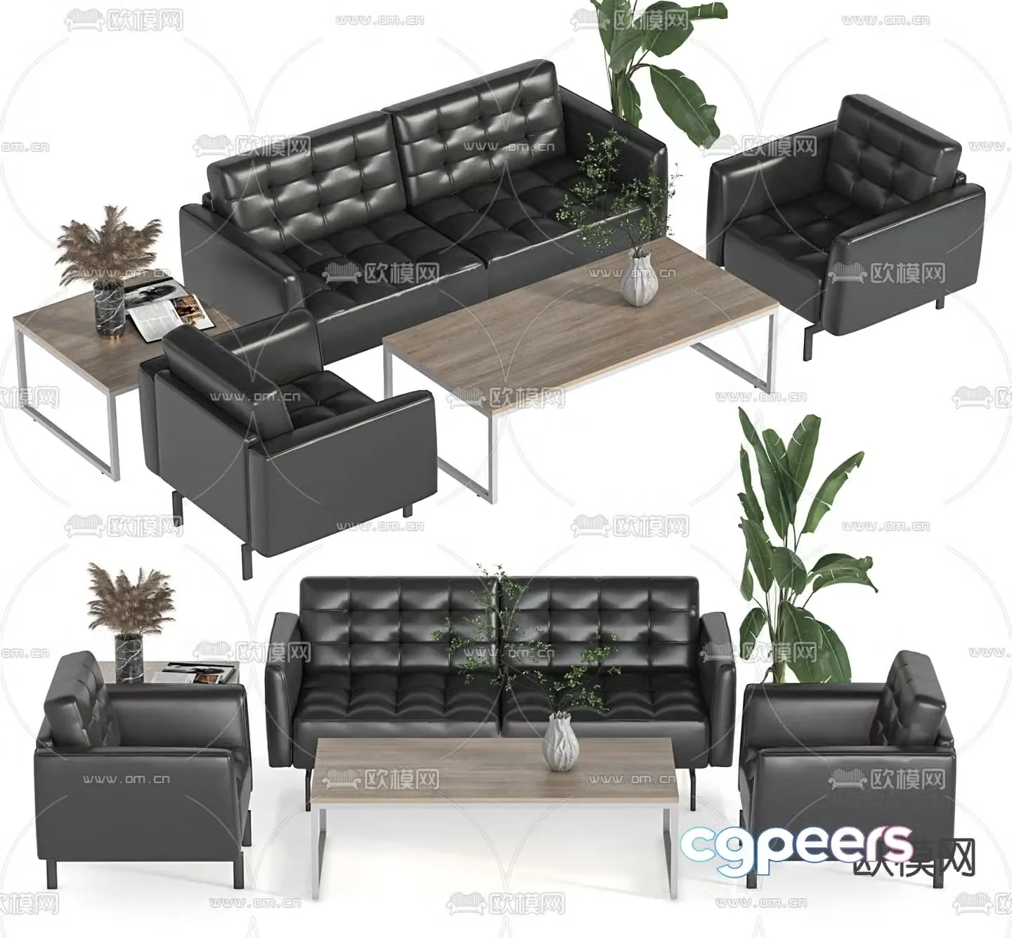Office sofa reception sofa 3d model