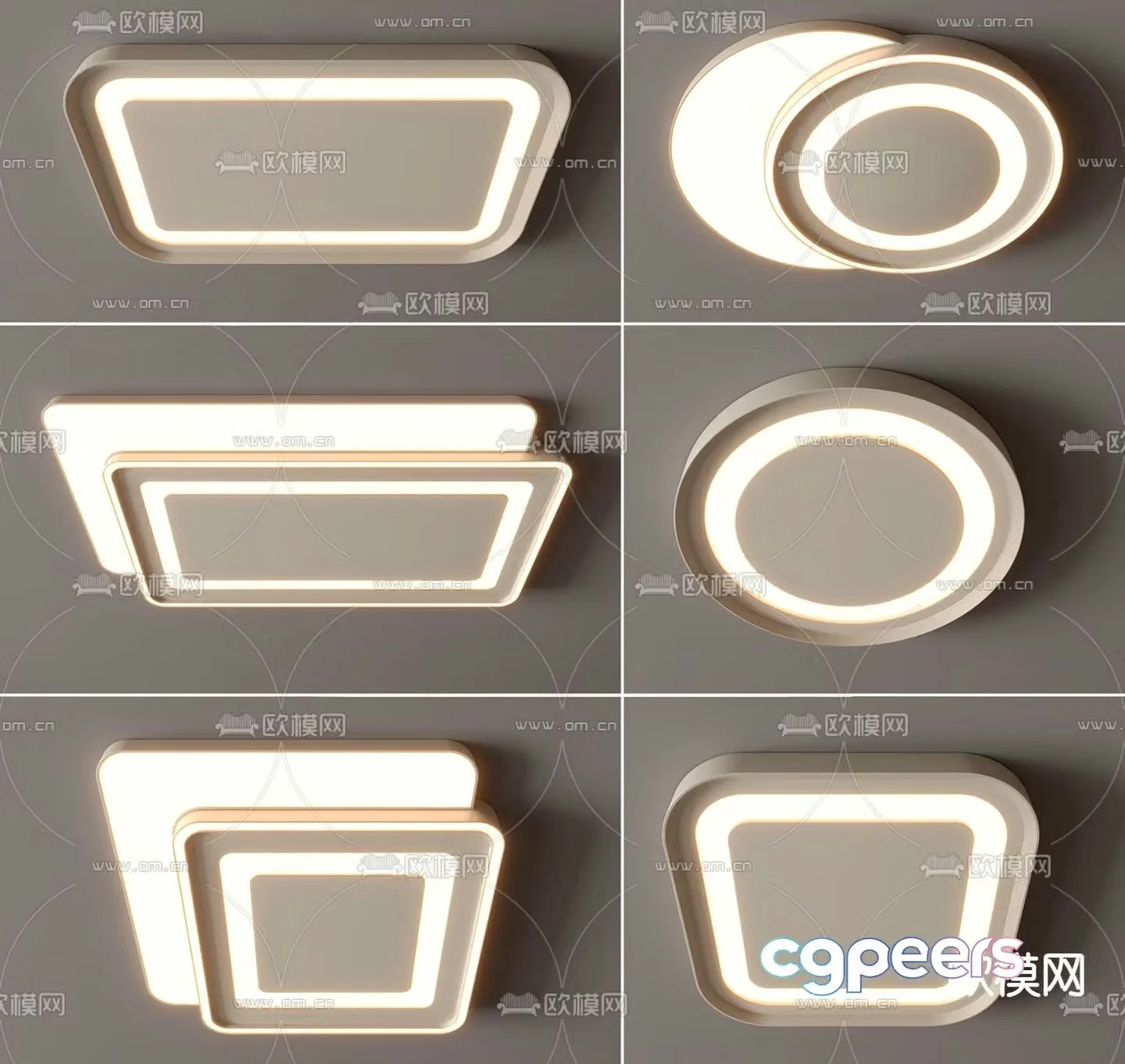 Simple ceiling lamp 3d model