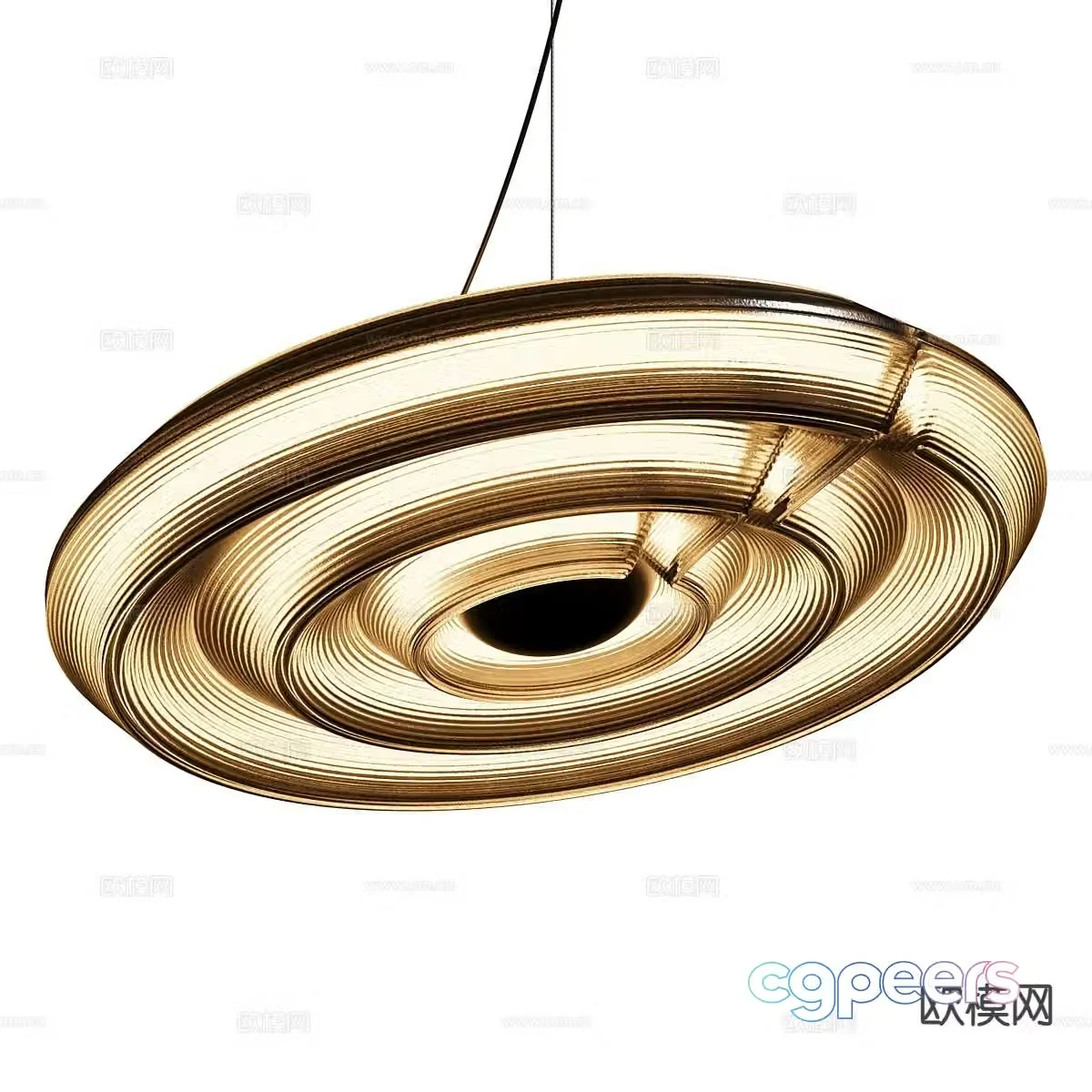 Light luxury chandelier 3d model