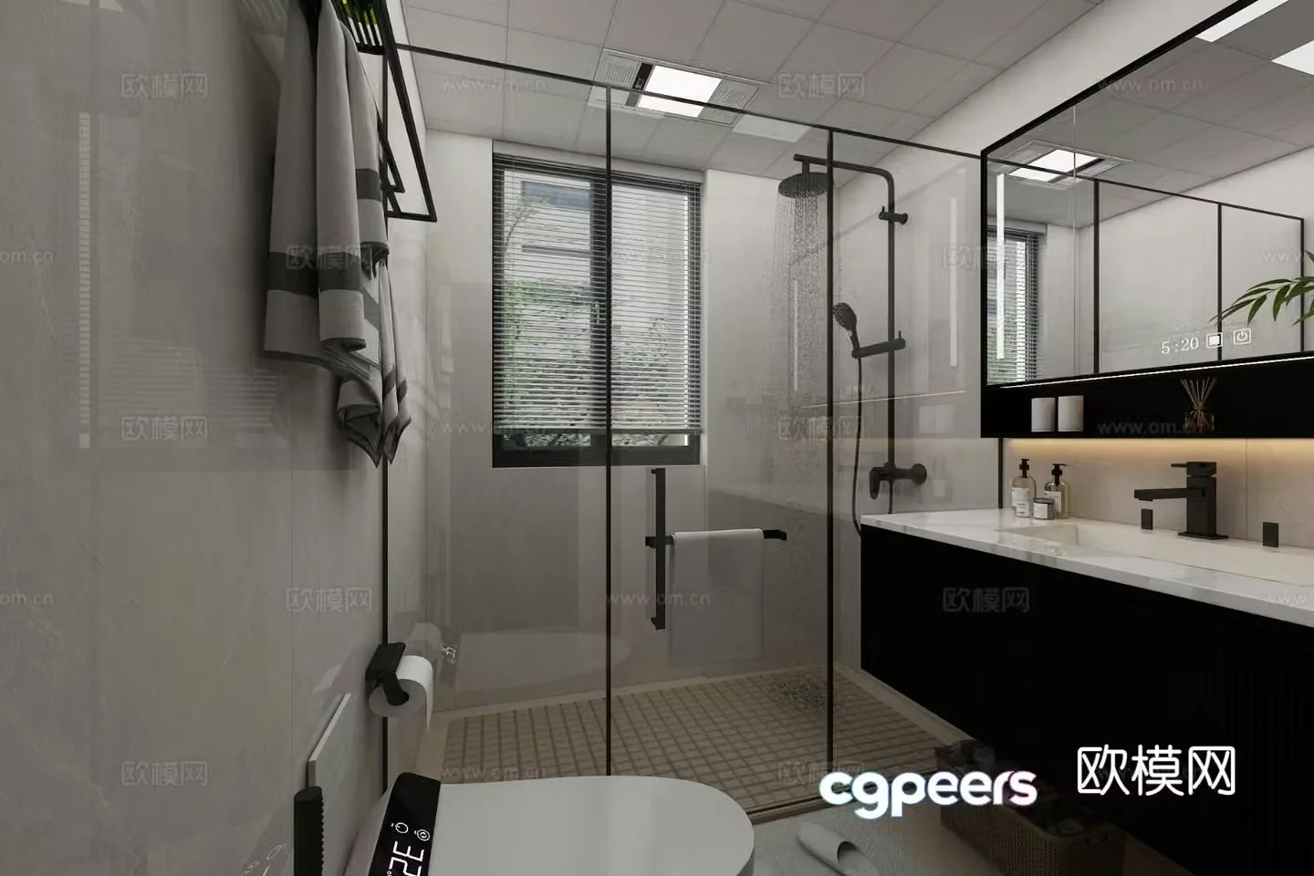 Modern bathroom bathroom 3d model