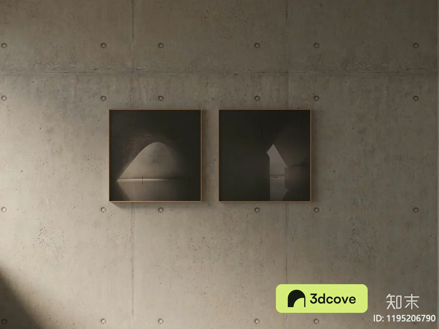 Abstract Geometric Art On A Concrete Wall