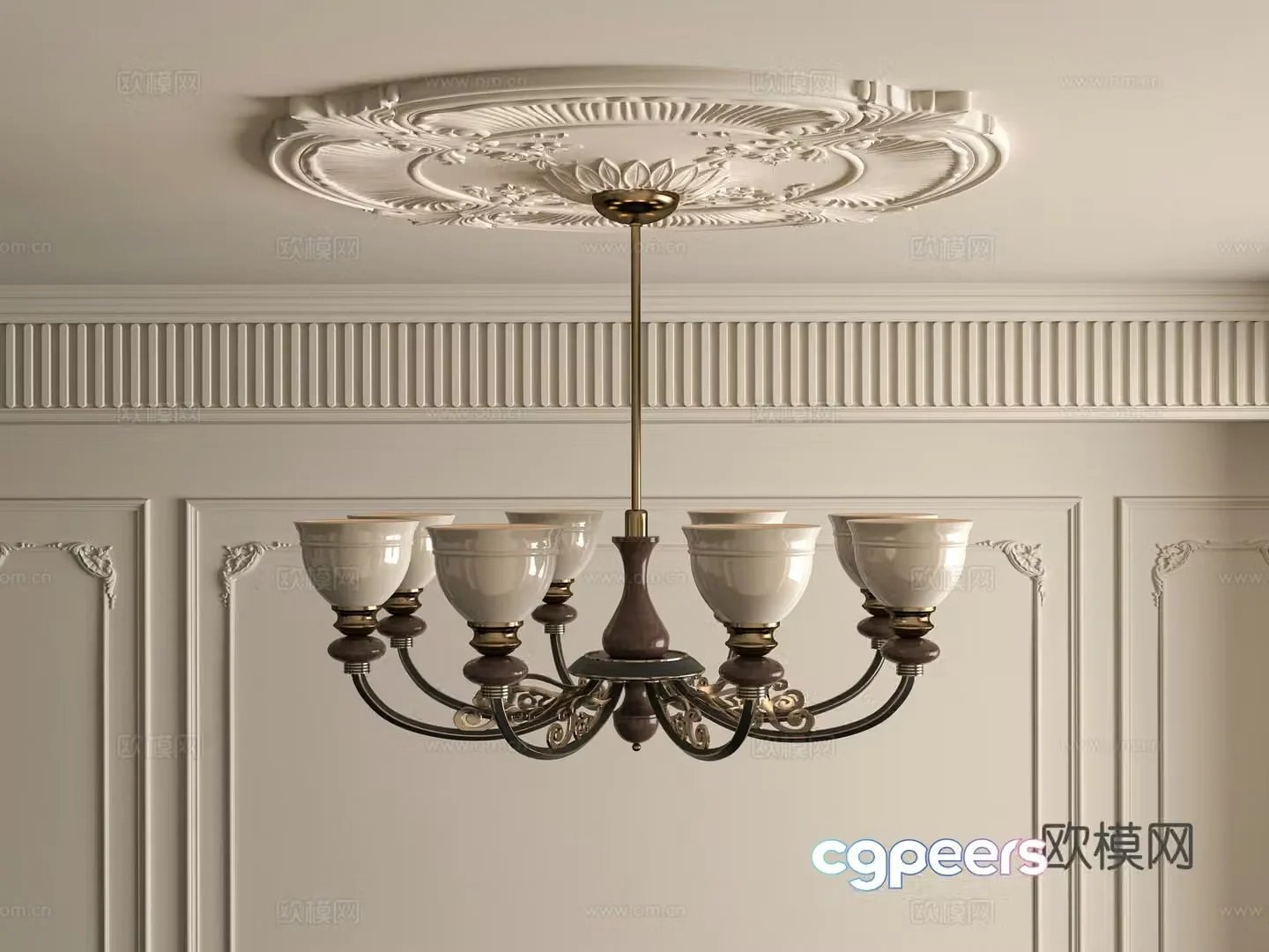 American chandelier 3d model