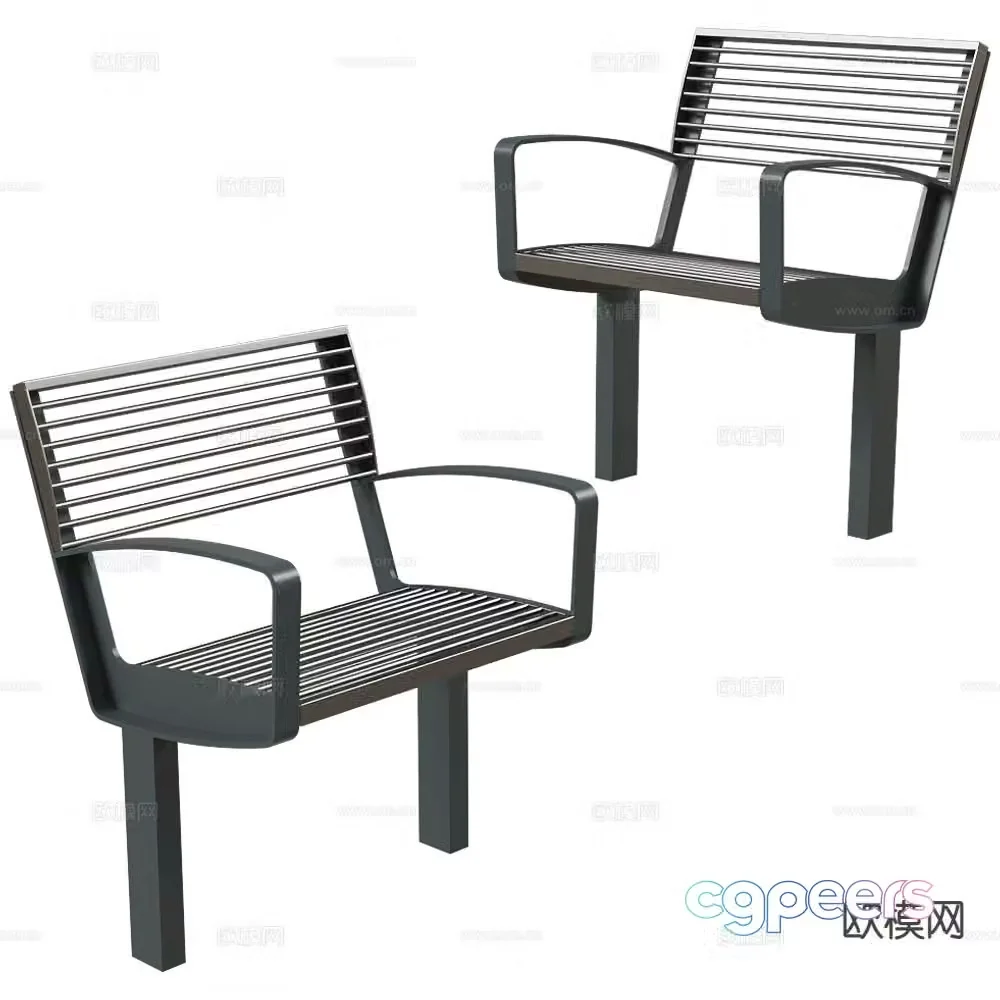 MmcitÃ© public chair public chair 3d model