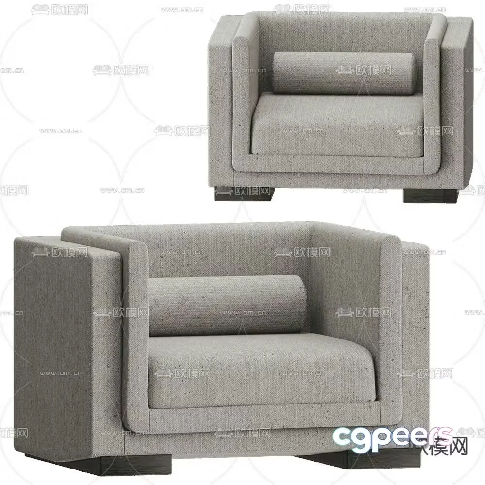 Modernature single sofa 3d model