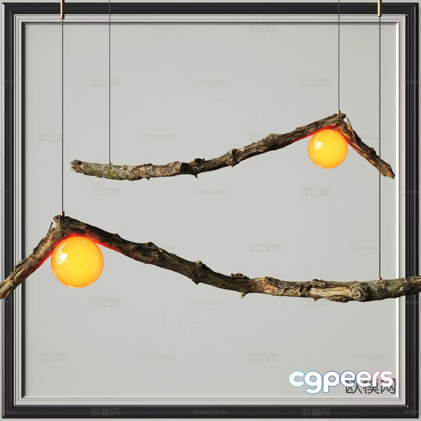 Wasabi Dead Tree Chandelier 3D Model