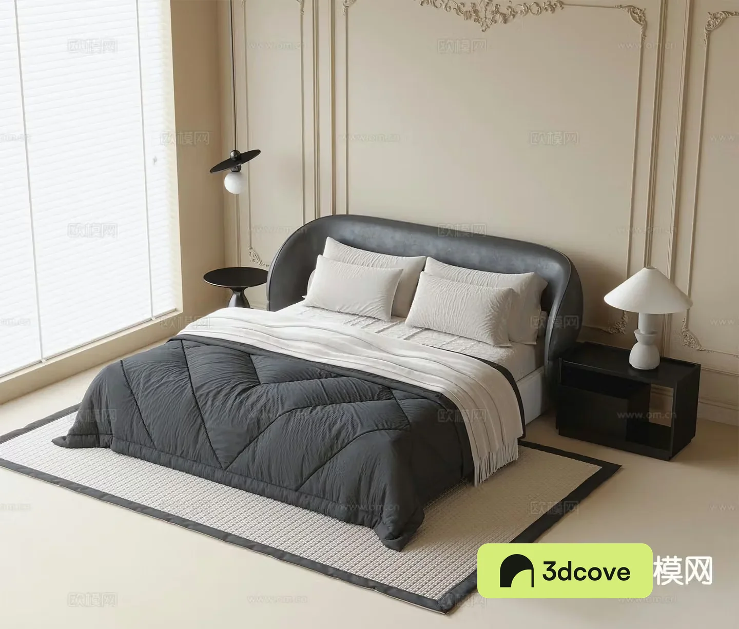 French double bed