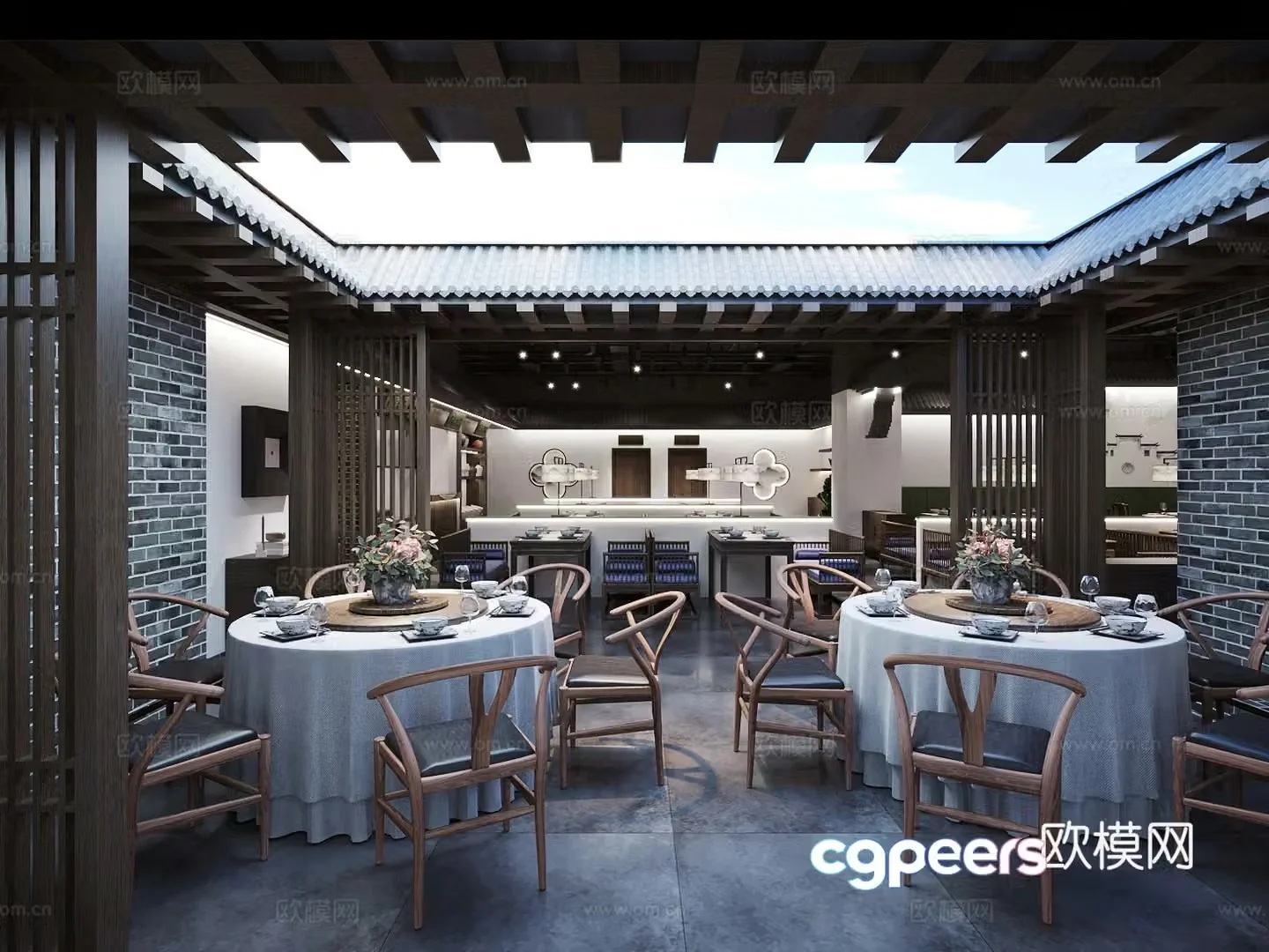 Chinese restaurant 3d model