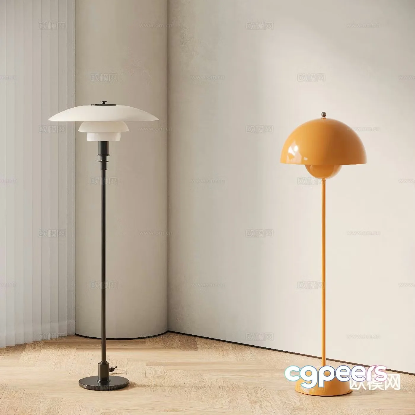 Modern floor lamp 3d model