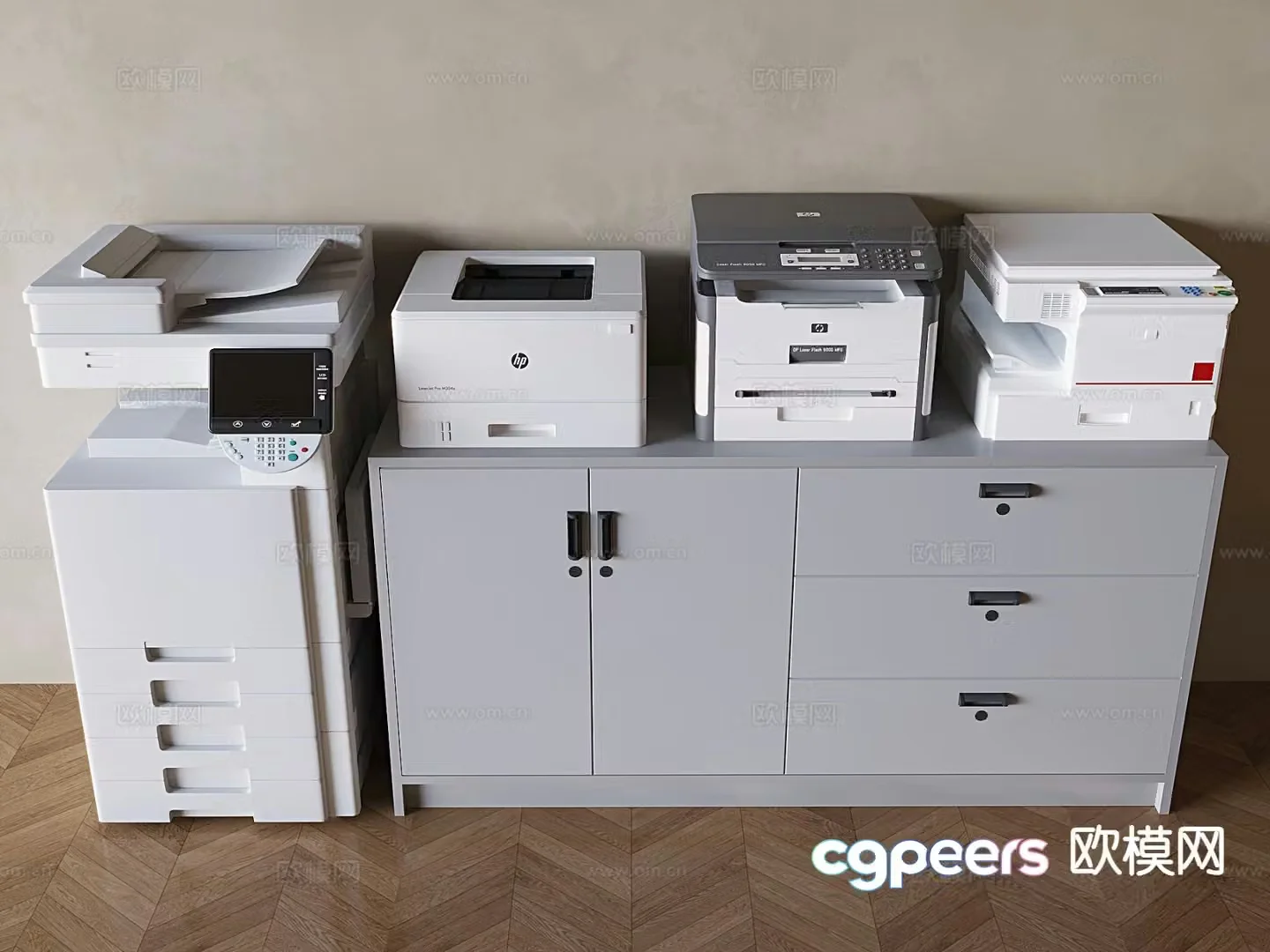 Modern printer copier scanner 3d model