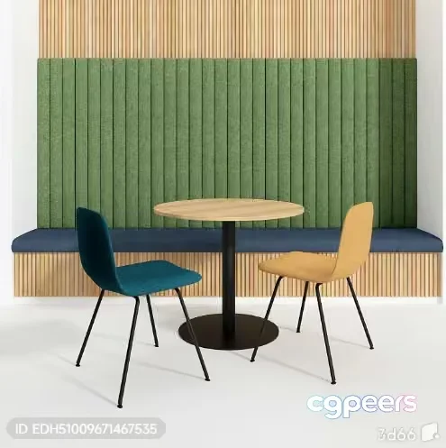 Modern Dining Space 3D Model – 9633 – VRAY Render