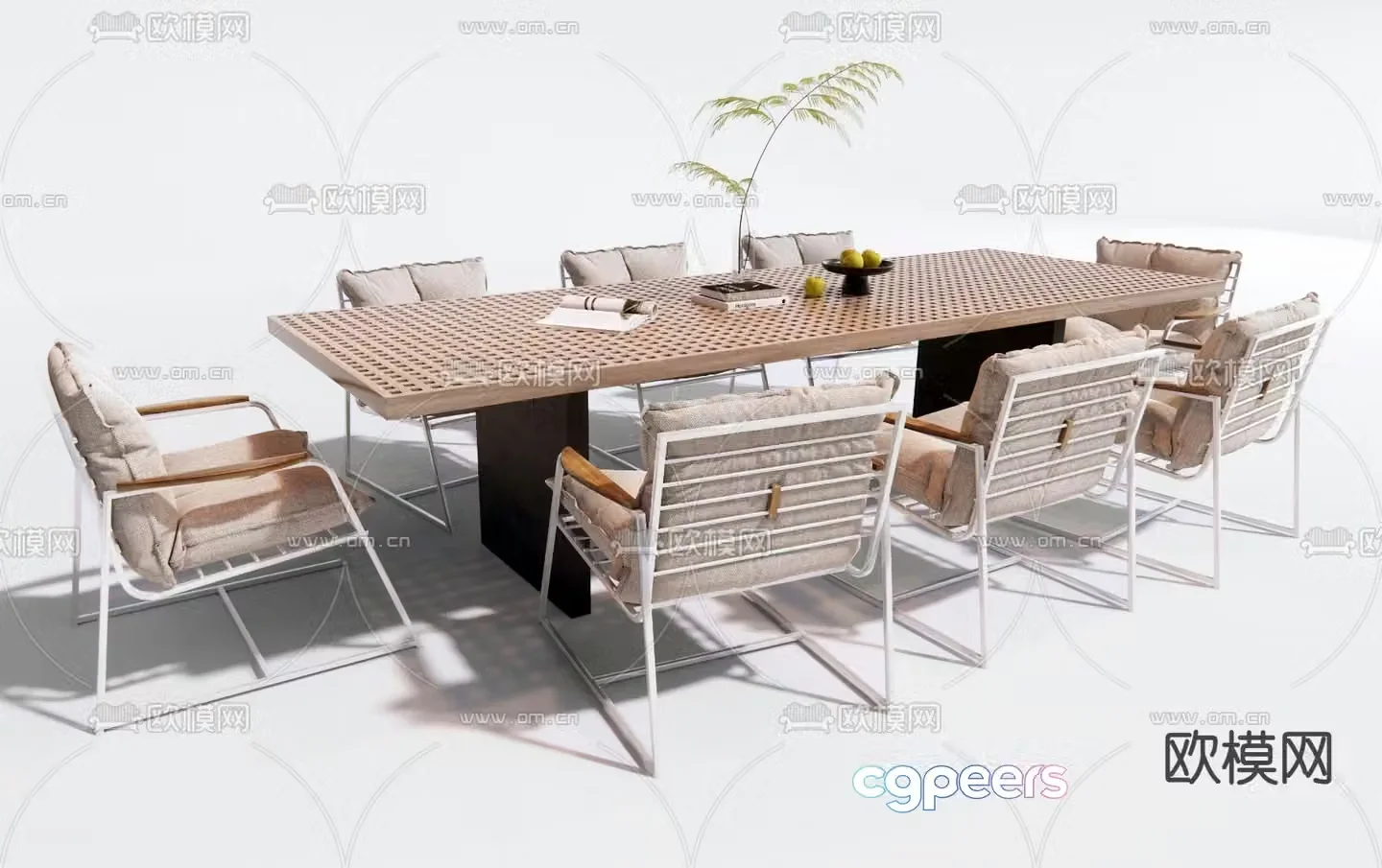 Outdoor tables and chairs leisure tables and chairs 3d model