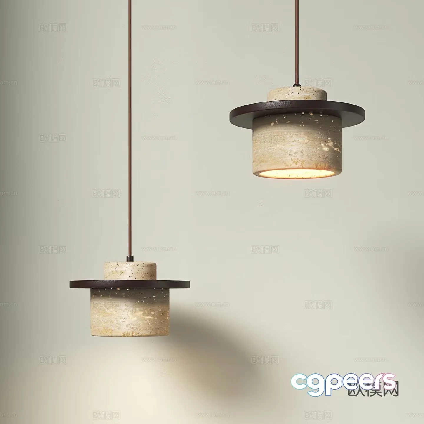Japanese restaurant bar chandeliers small chandeliers small chandeliers middle-aged homestay front desk chandeliers small 3D model of cave stones