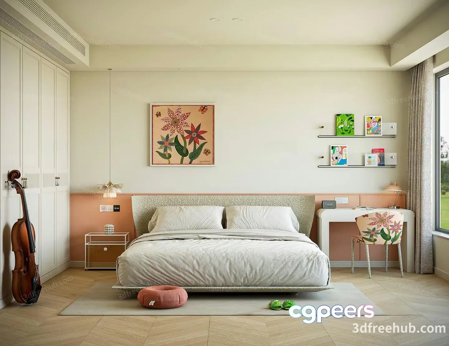 Cozy Bedroom 3D Model – 19394 – VRAY Render