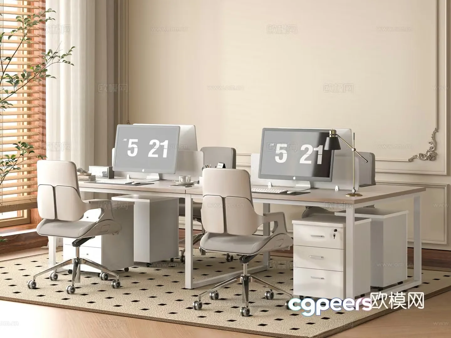 Modern office desk chair 3d model