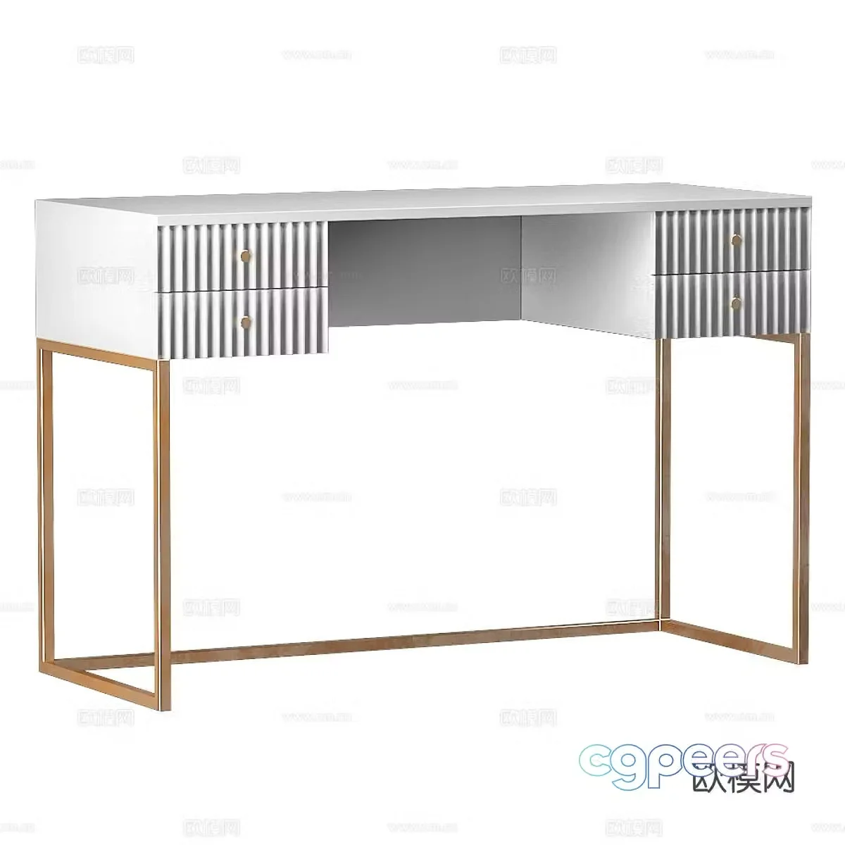 Light luxury dressing table dressing table 3d model