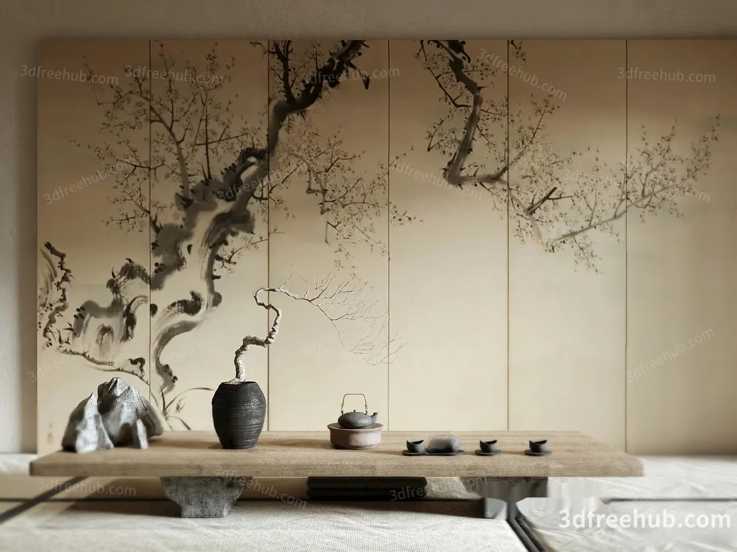 A Japanese-Style Room 3D Model – 20910 – VRAY Render