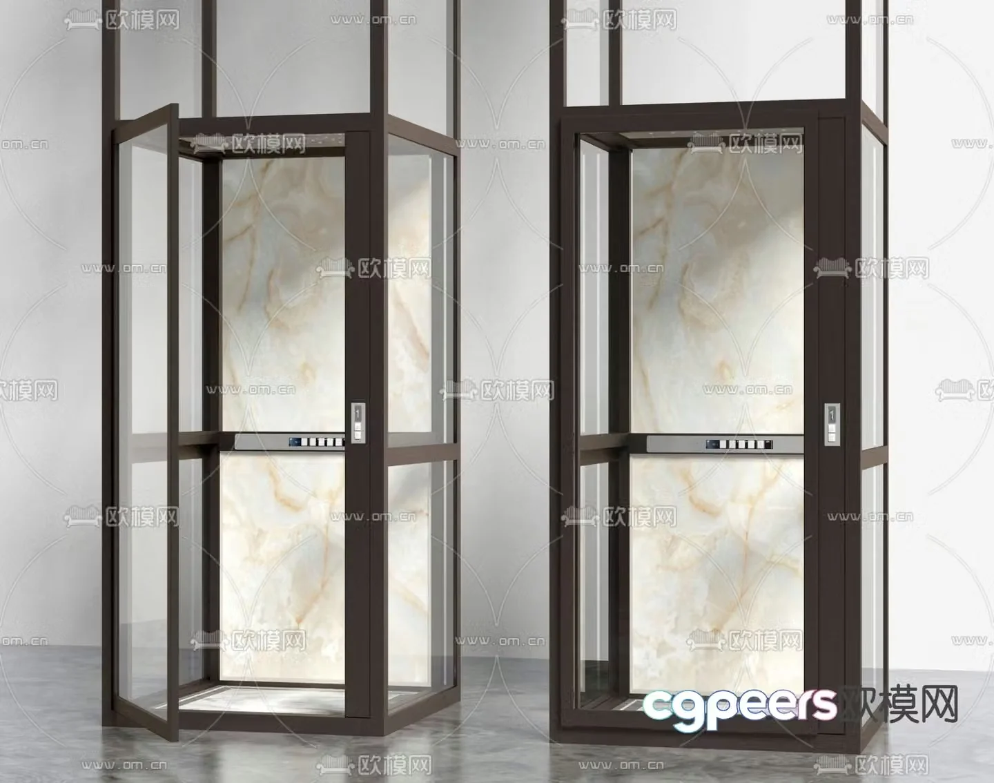 Elevator sightseeing elevator 3d model