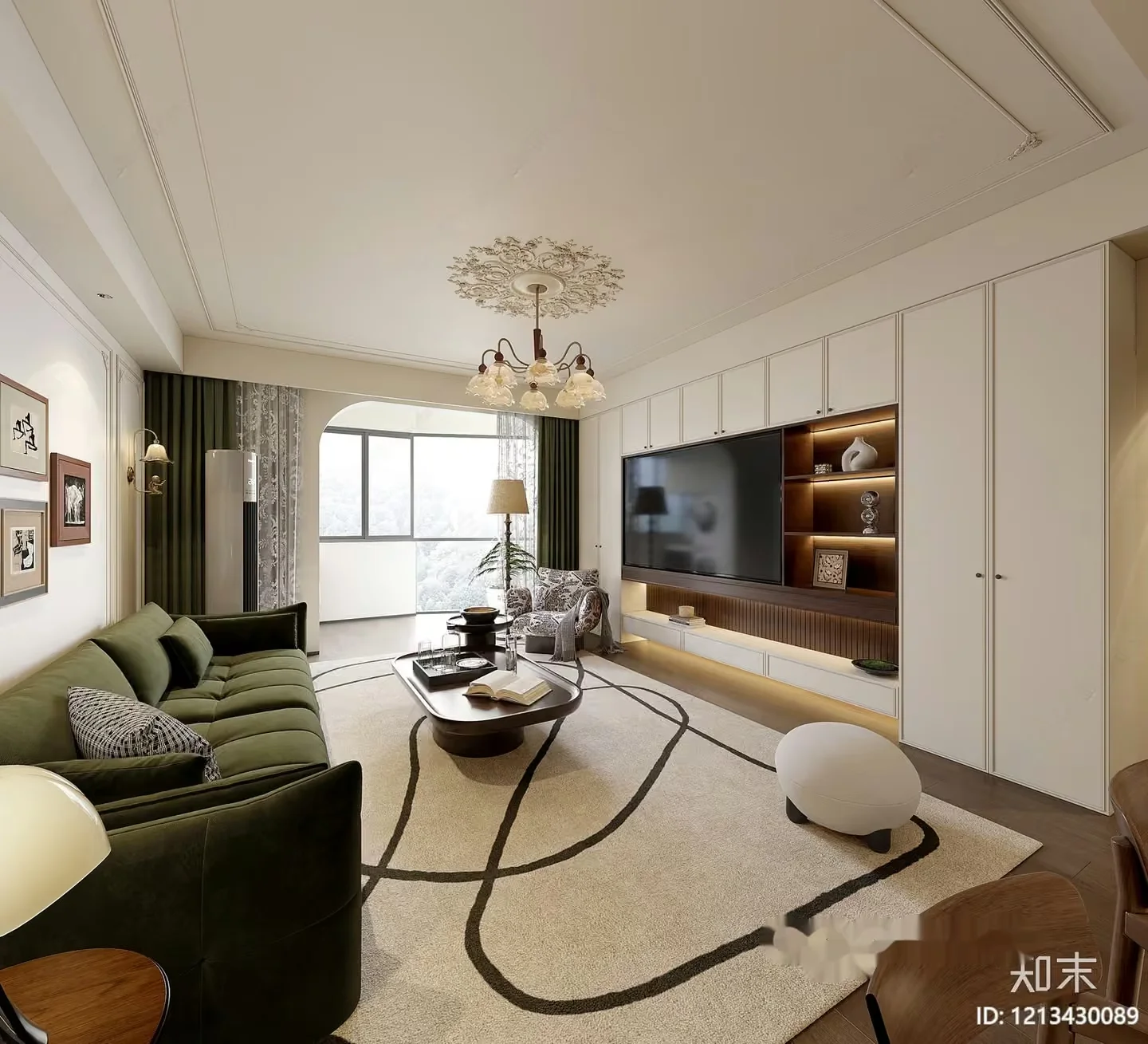 Modern Living Room 3D Model – 20775 – VRAY Render