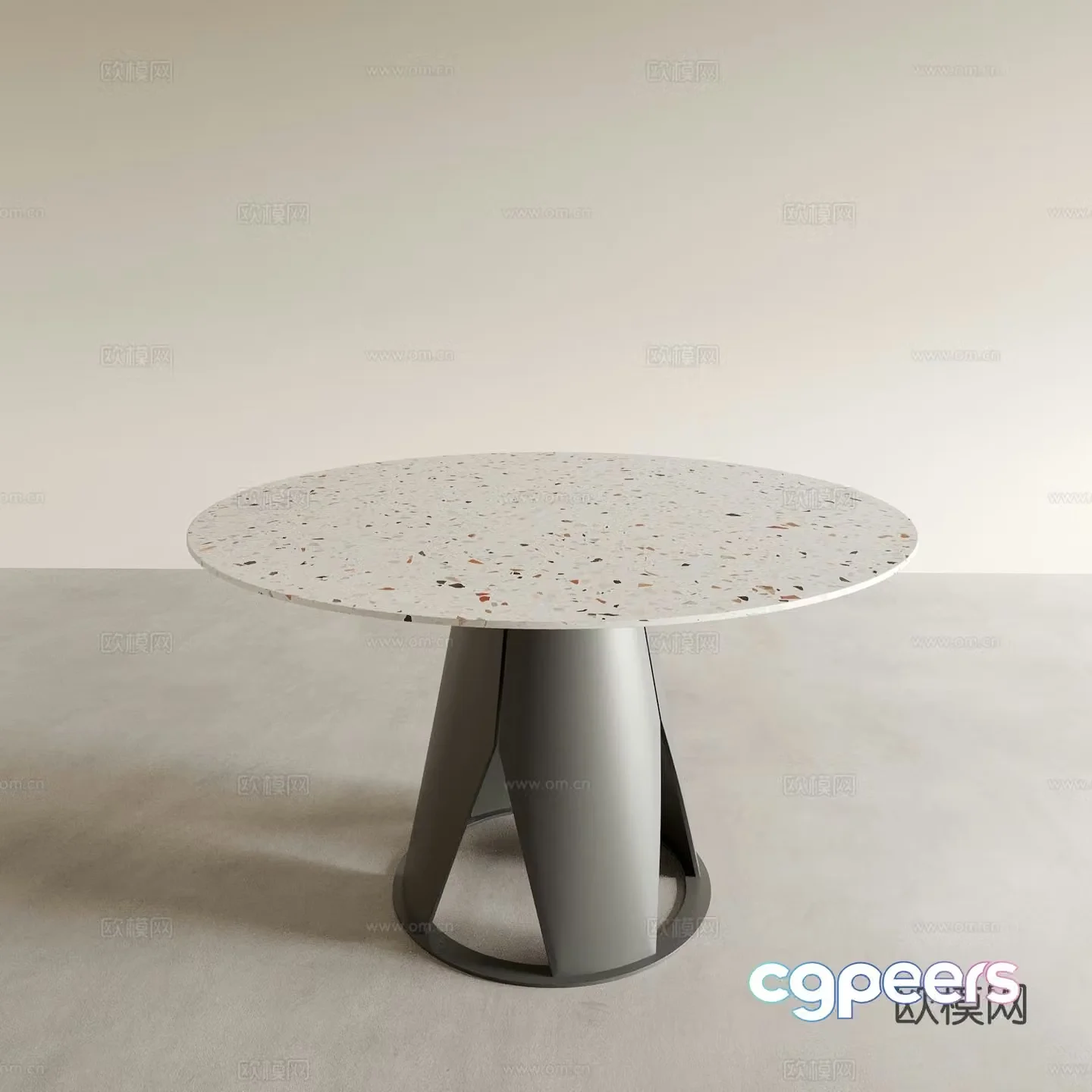 dining table round table 3d model