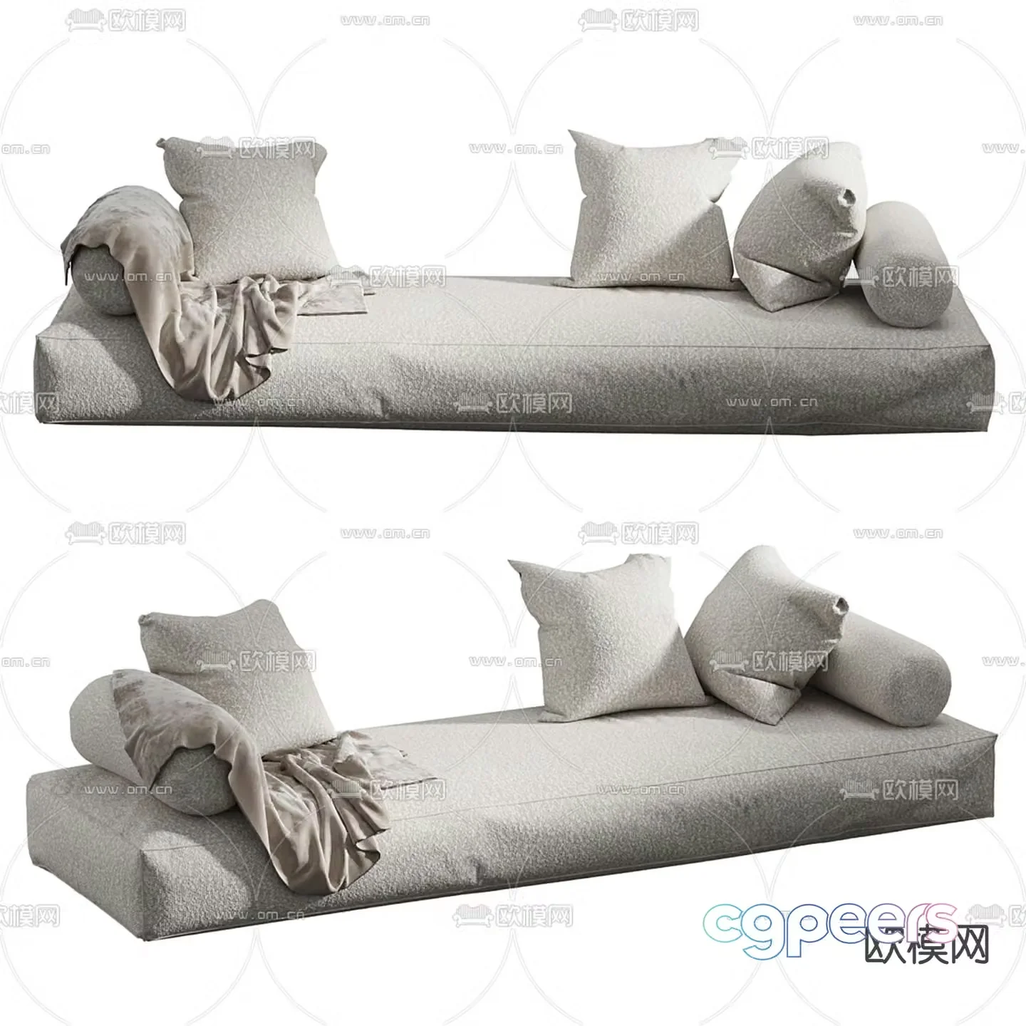 Cushion sofa cushion bay window cushion 3d model
