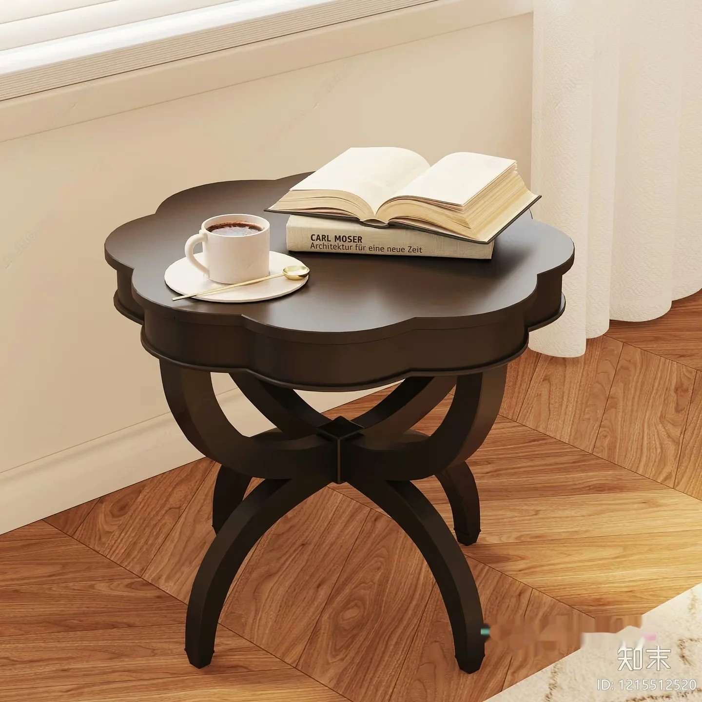 Small Dark Table 3D Model – 15514 – VRAY Render