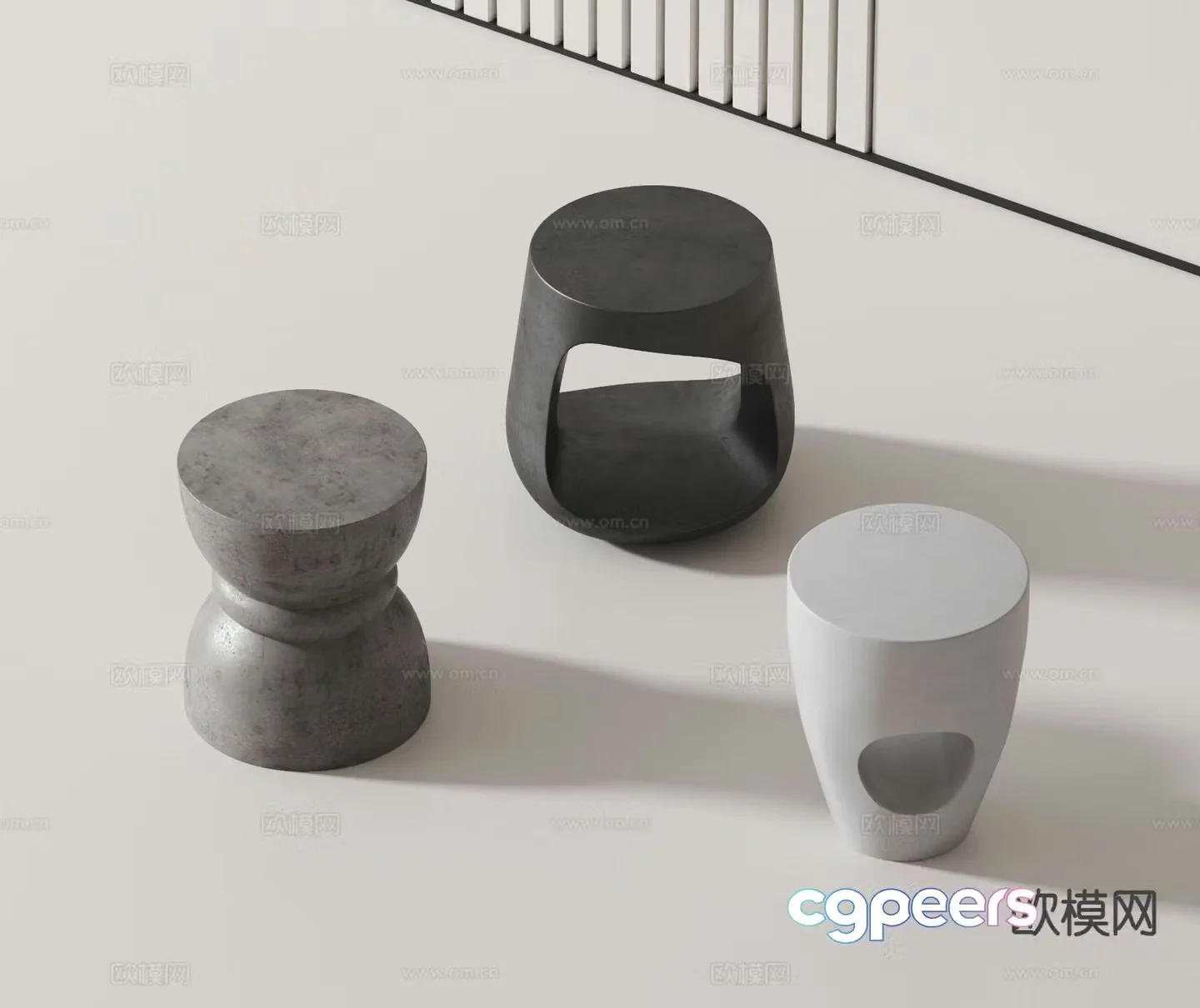 Modern side table corner table 3d model