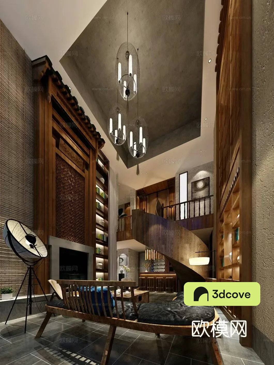 New Chinese style villa living room
