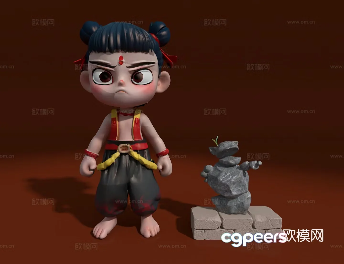 Nezha ornament 3D model