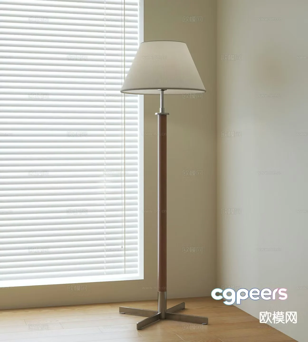 Medieval style floor lamp 3d model