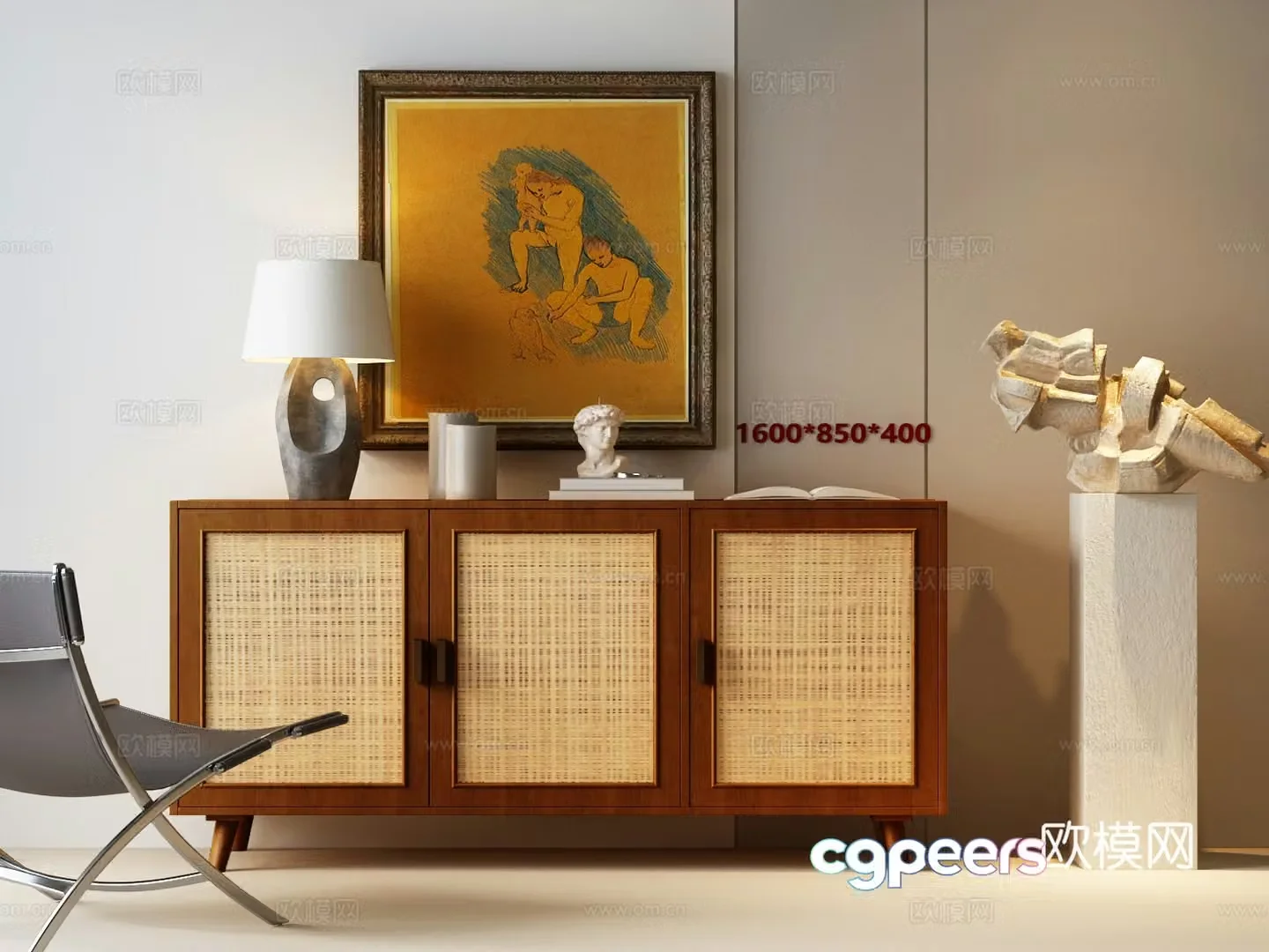 Wasabi Middle Ages Decoration Cabinet Modern Middle Ages Decoration Cabinet Medium Ancient Decoration Paintings Bottle Cabinet Side Cabinet Table Light 3D Model